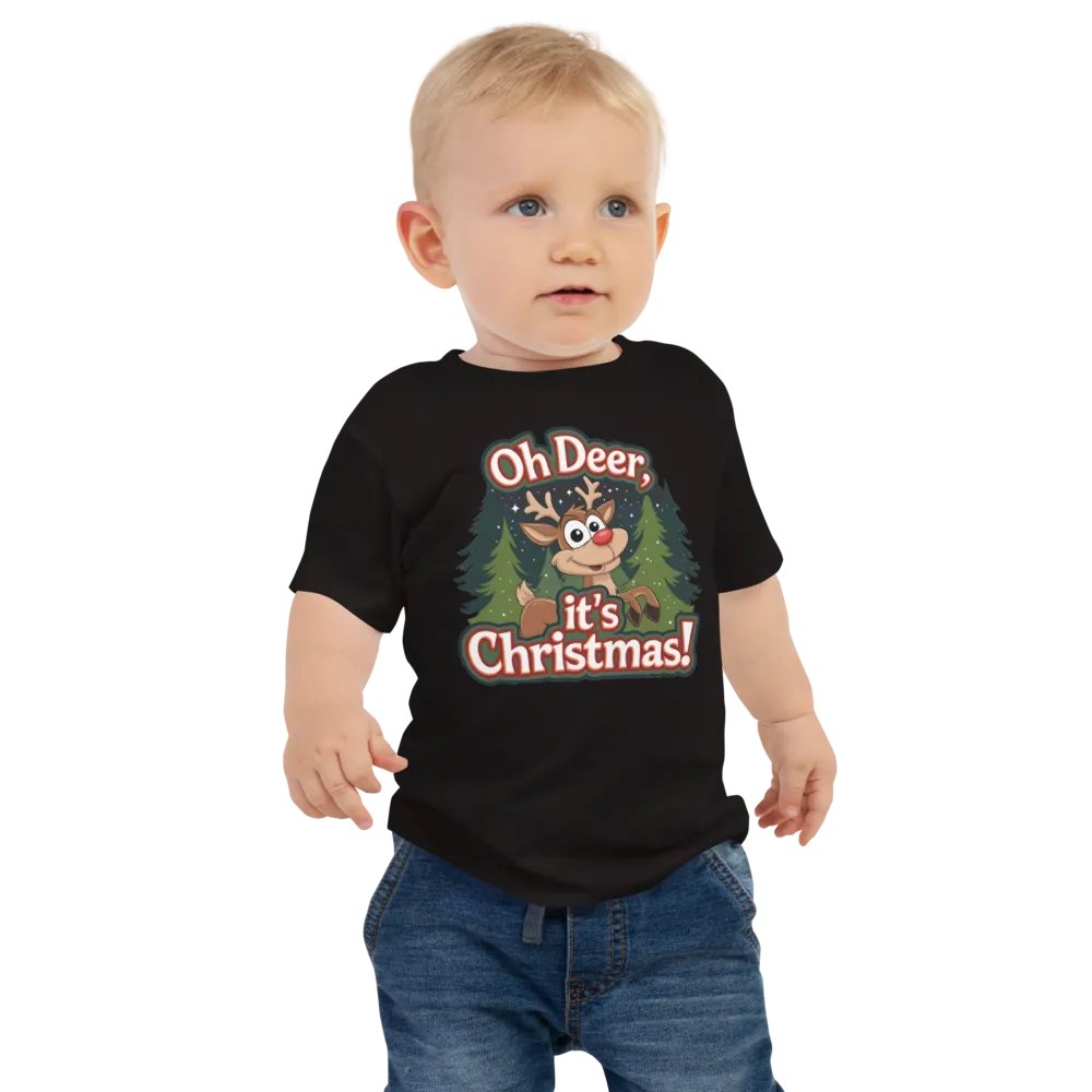 Oh Deer Christmas Baby Tee product image (1)