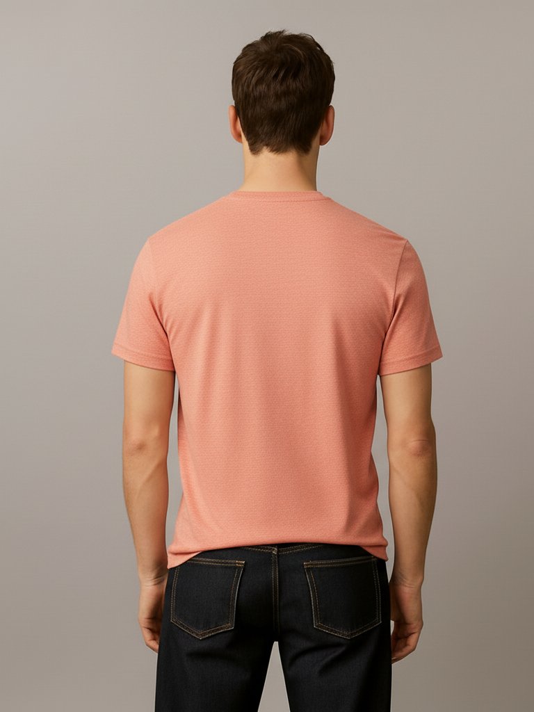 Embroidered Monogram T-Shirt in Mauve Red with Backprint product image (7)