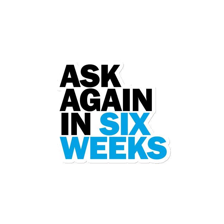 Ask Again in Six Weeks Magnet product image (2)