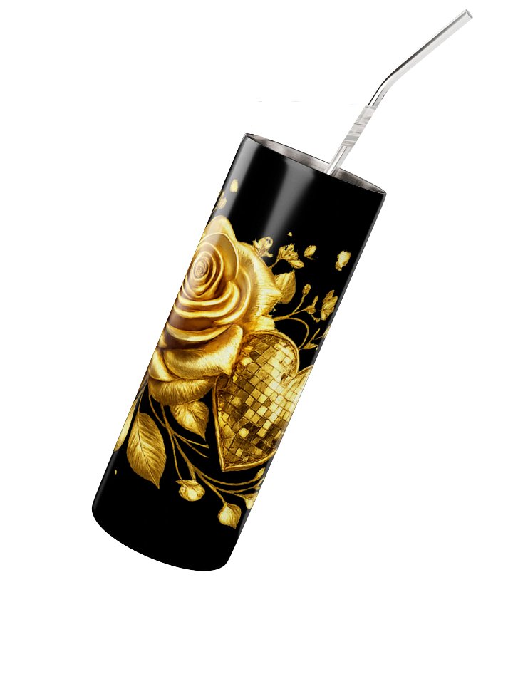 Golden Rose Hearts Tumbler product image (3)