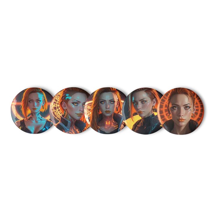 Duskfall Daycore: Neon Cybernetic Pin Collection product image (1)