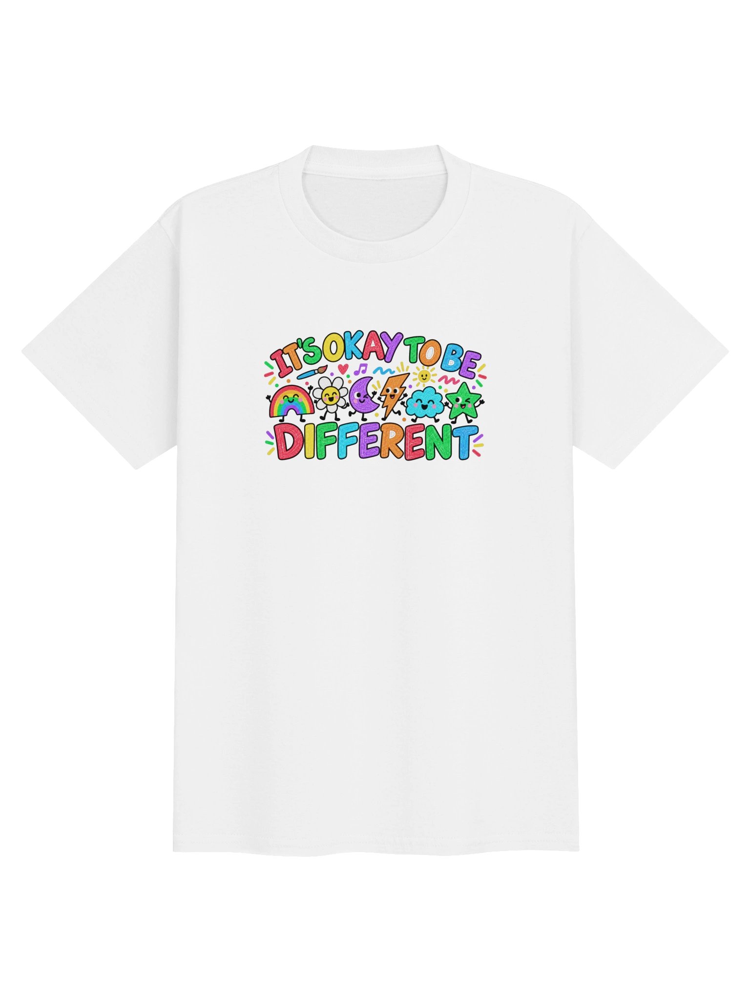 "Its Okay to be different" kids Tshirt White product image (1)