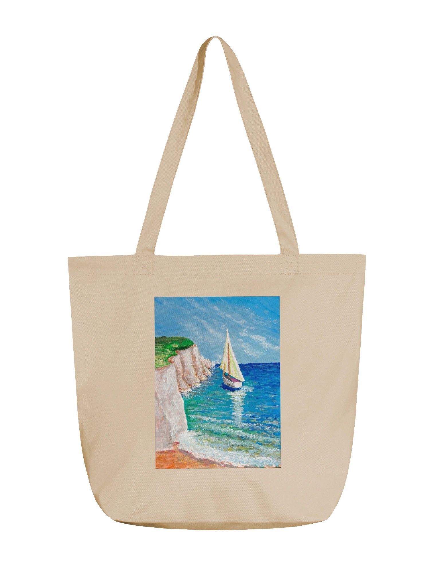 Sailboat by the Cliffs — Eco Tote product image (1)