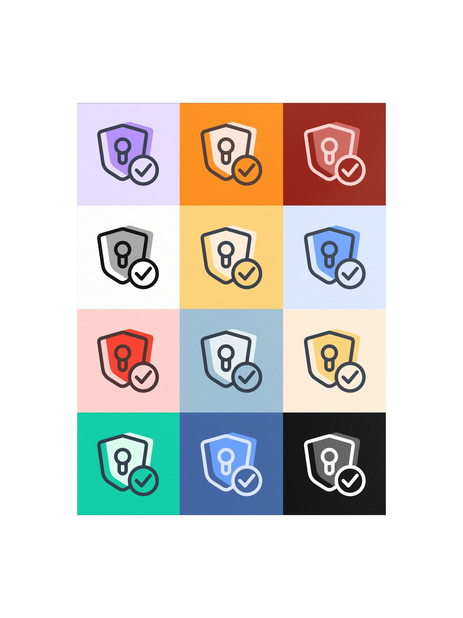Multi-Color Shields 2.0 (3x4 Portrait) product image (2)