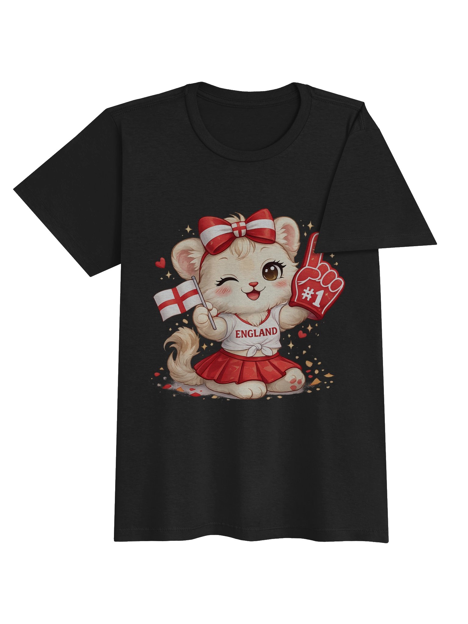 England "Mini Lion" Women’s T-Shirt | Cute Kawaii Football Mascot Tee – 2026 Fan Gear product image (5)