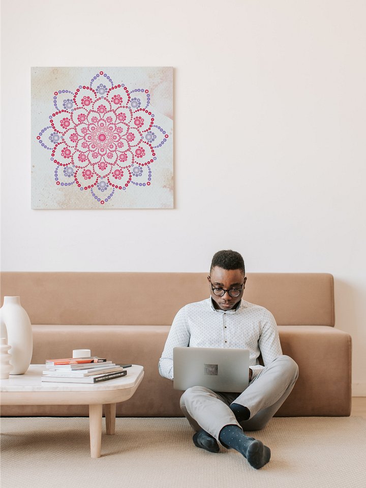 Purple and Pink Dot Mandala Posters, 2 JPG files product image (1)