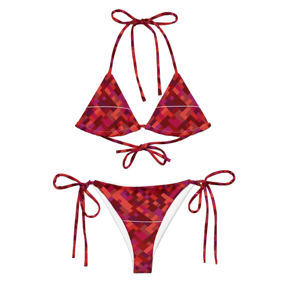 Colorful Mosaic Pattern Design String Bikini - v6 product image (6)