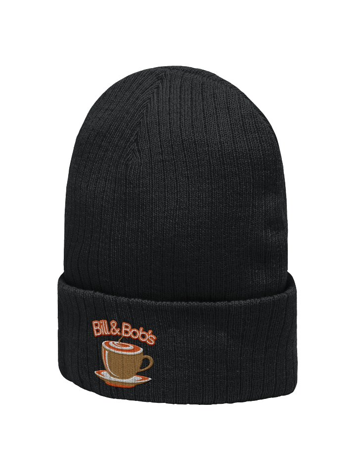 Bill and Bob's Coffee Shop Open 24/7 Beanie Hat Orange Design product image (2)