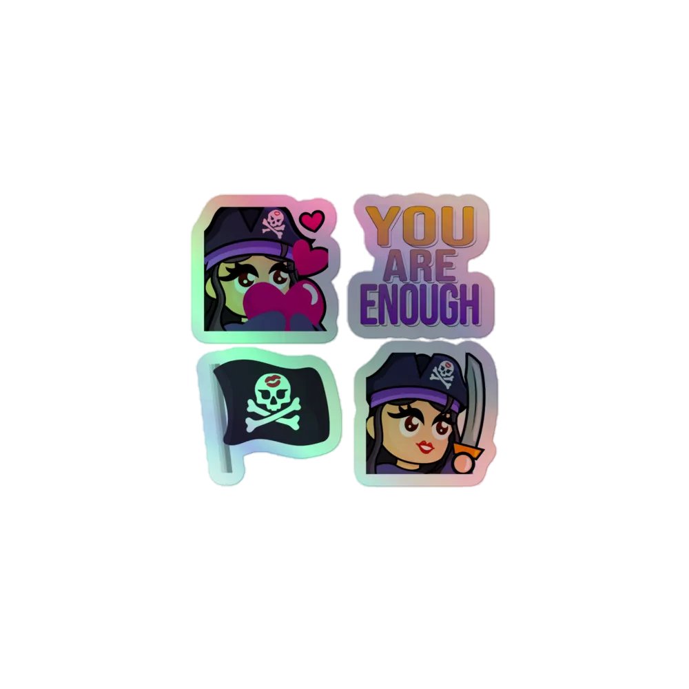 Mint Emote Holo Stickers product image (1)