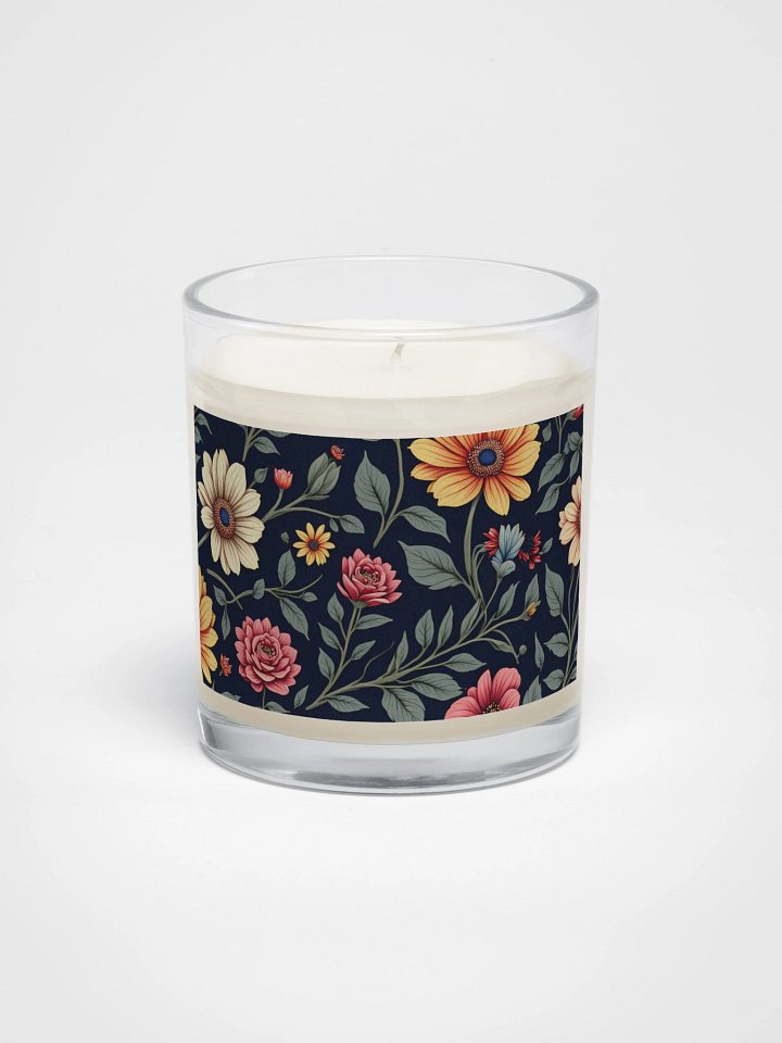 Floral Soy Candle With Roses Daisies And Wildflowers product image (1)