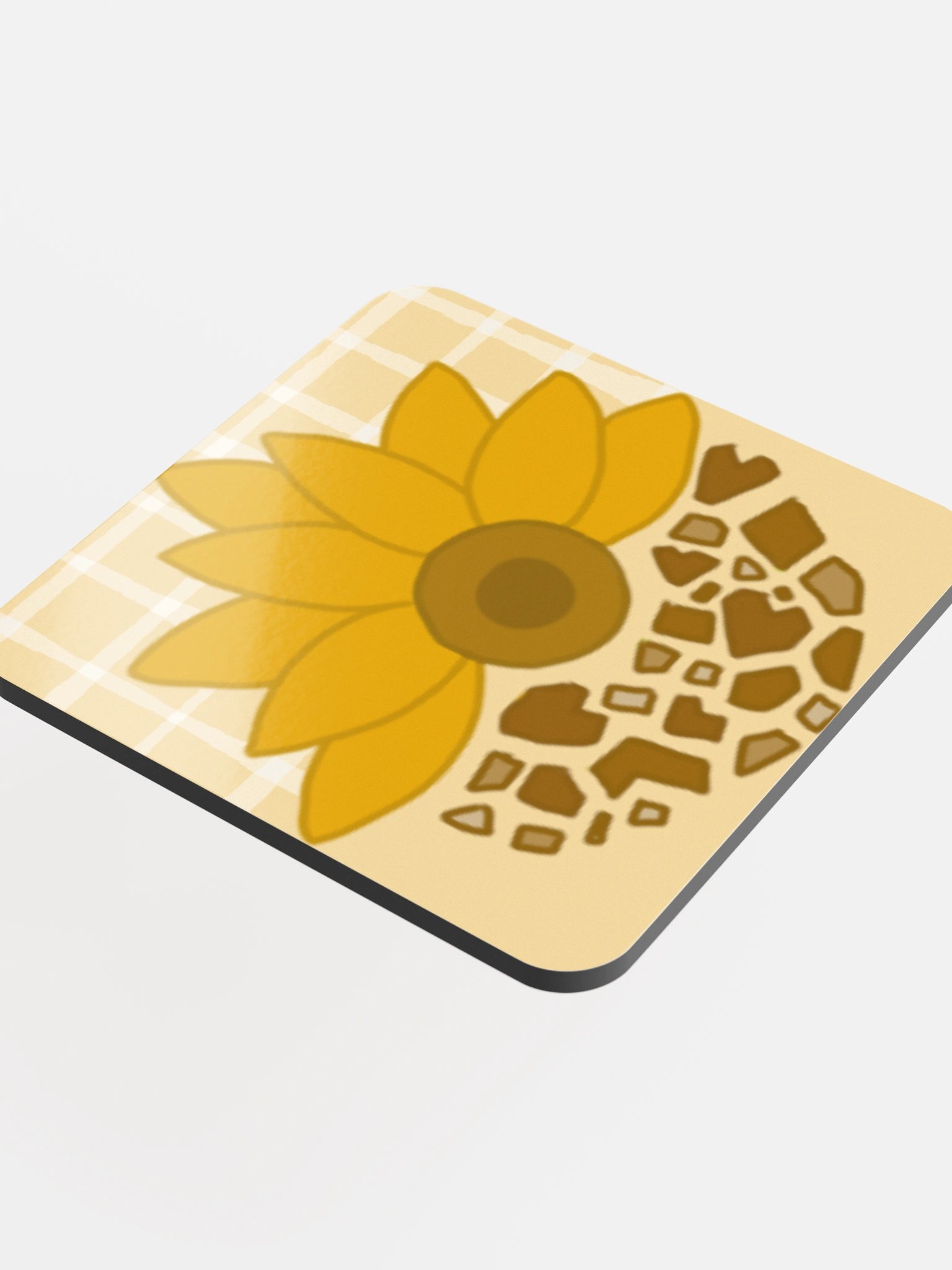 Sunflower Glossed Cork Coaster product image (4)