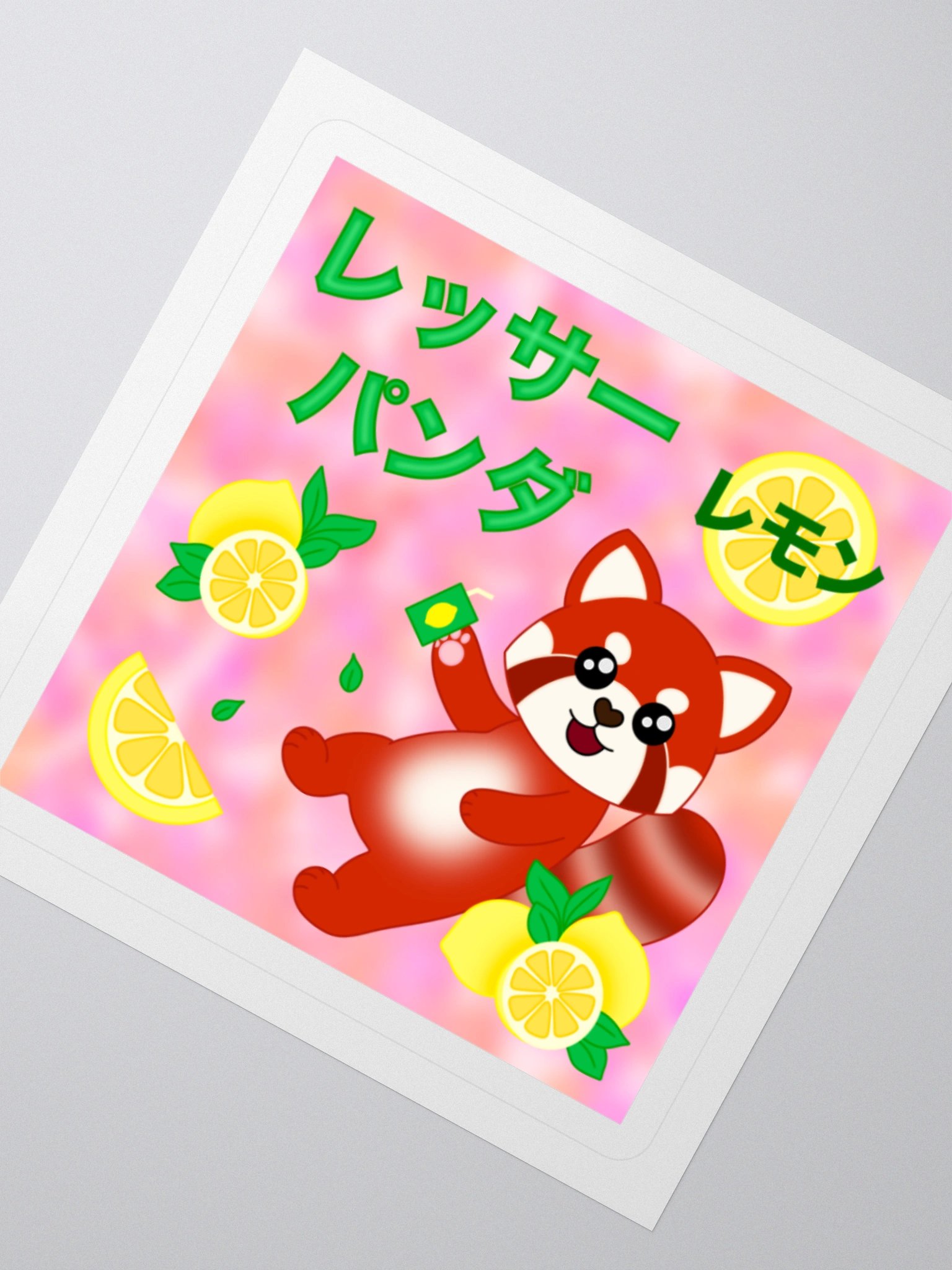 Red Panda Lemon Sticker product image (2)