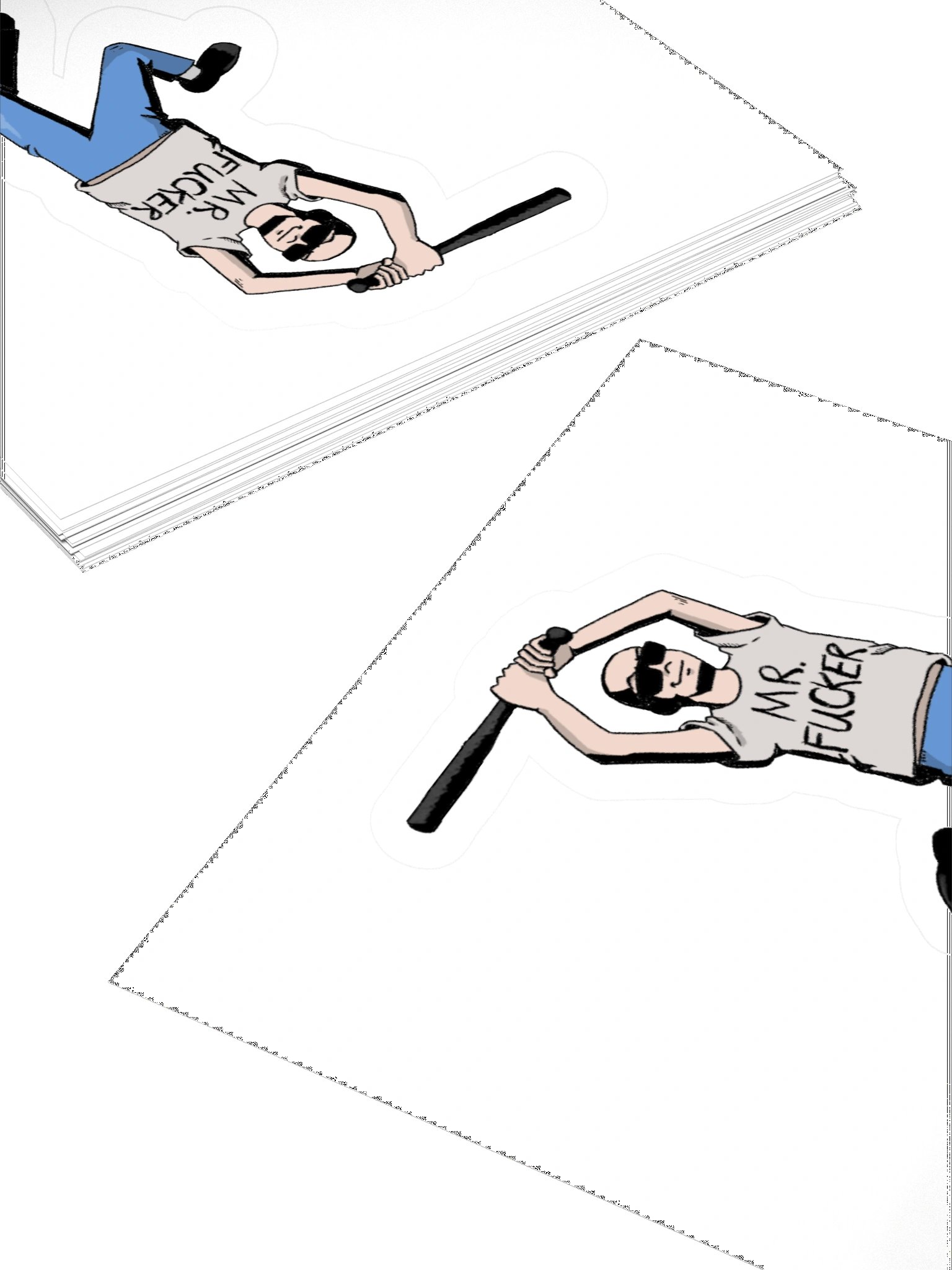 Mr. Fucker Bat Attack Sticker product image (4)