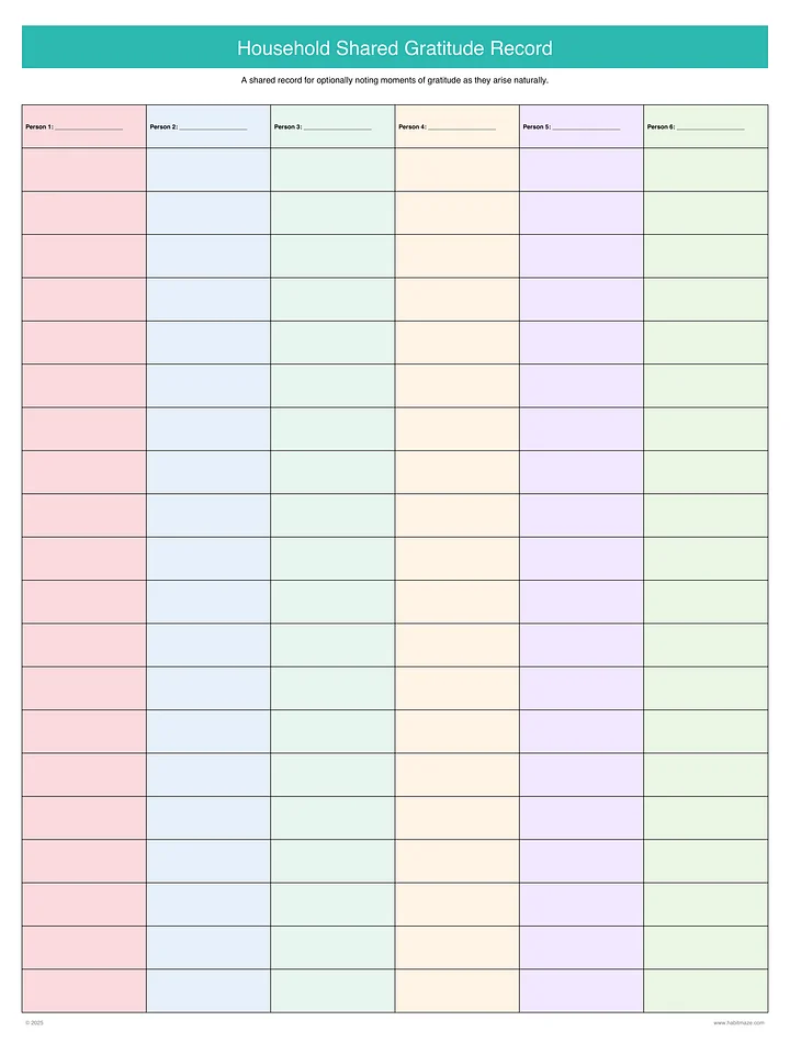 Household Shared Gratitude Record product image (1)