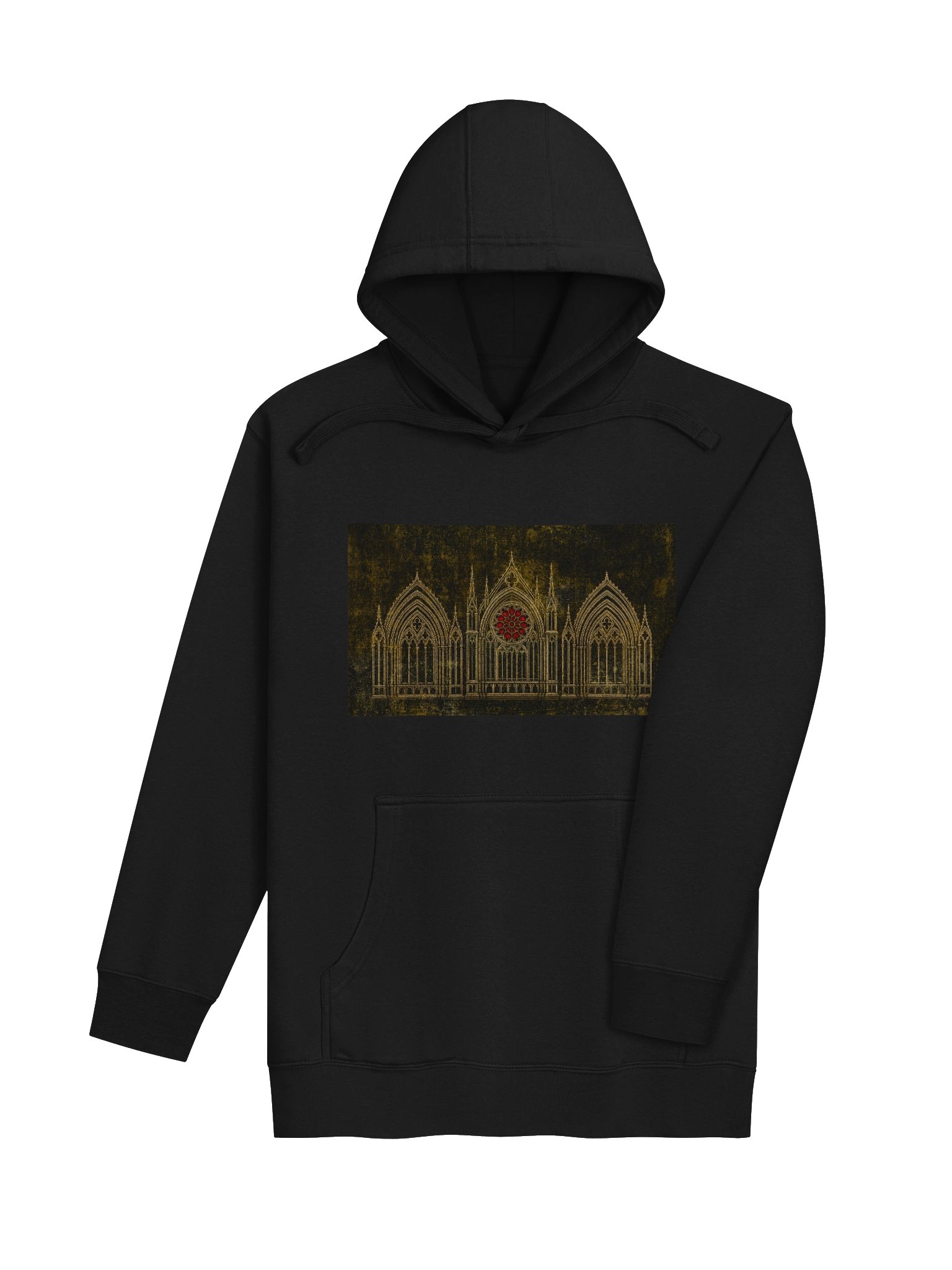 Gothic Cathedral Rose Window Hoodie (Red) product image (4)