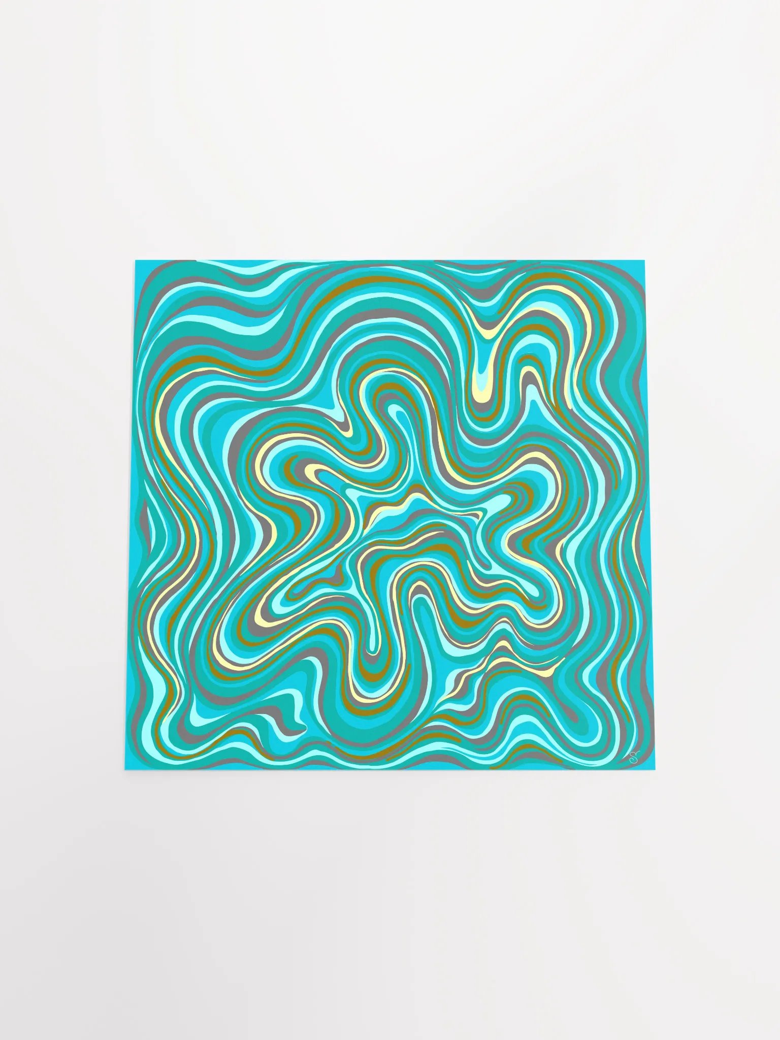 Flowing Waves Enhanced Matte Poster - Stone No. 2 product image (4)