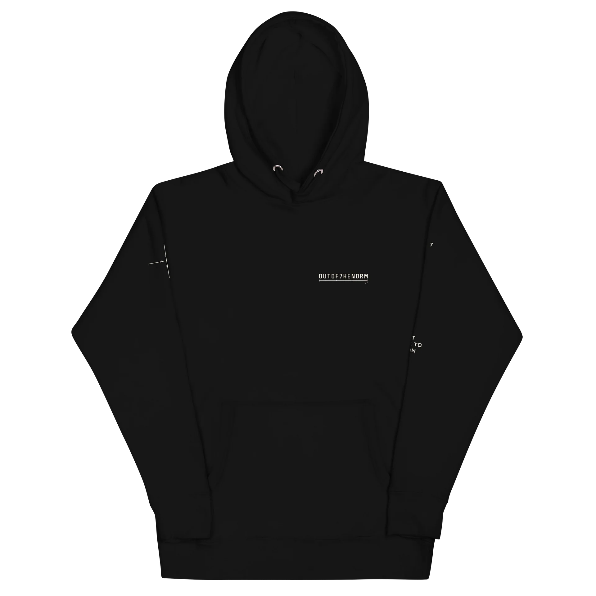 OUT OF 7HE NORM Hoodie — Bold Minimalist Graphic product image (2)
