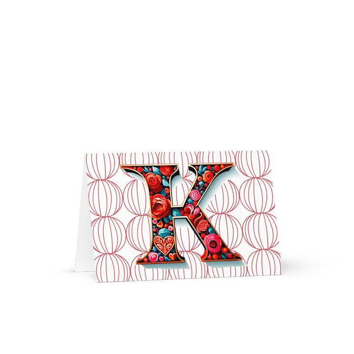 Valentine’s Monogram Letter K(1) Card product image (1)
