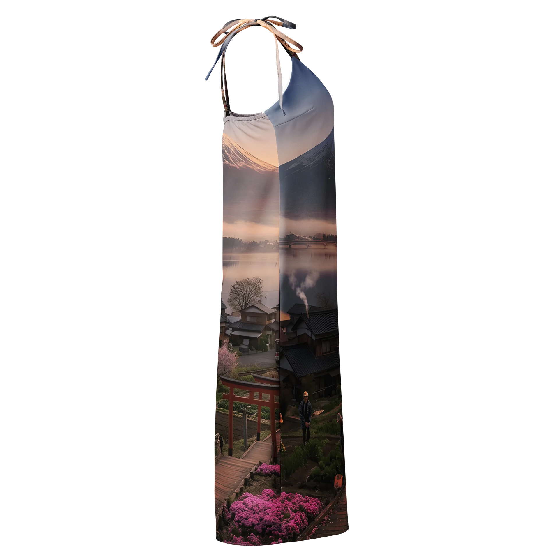 Mount Fuji Village Pink Moss Women’s Slip Dress product image (4)