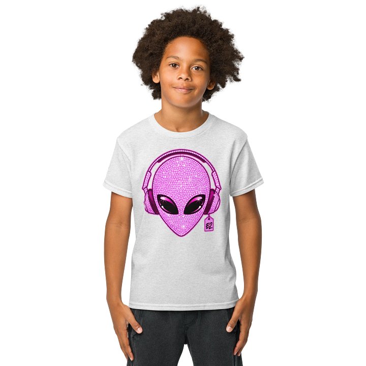 Kids Pink Diamonds e² Alien Logo Printed Tee product image (2)