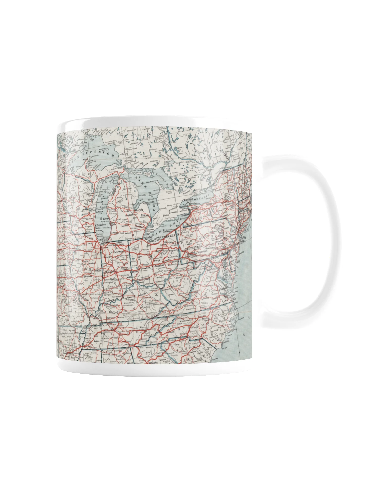 Vintage US Route Map Mug product image (3)