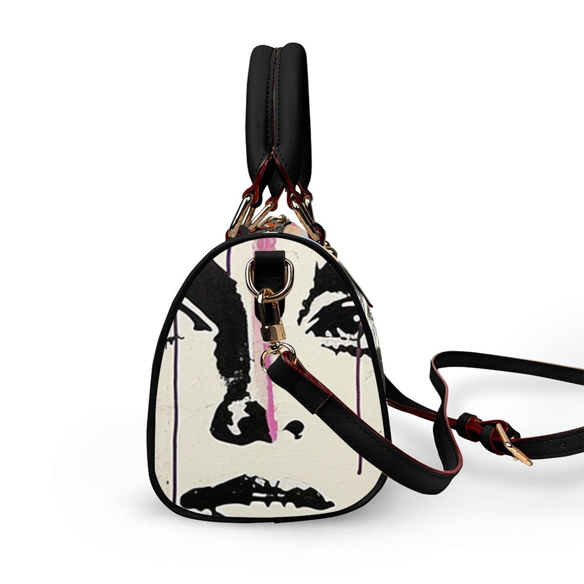 Urban Graffiti Print Satchel leather Handbag product image (3)