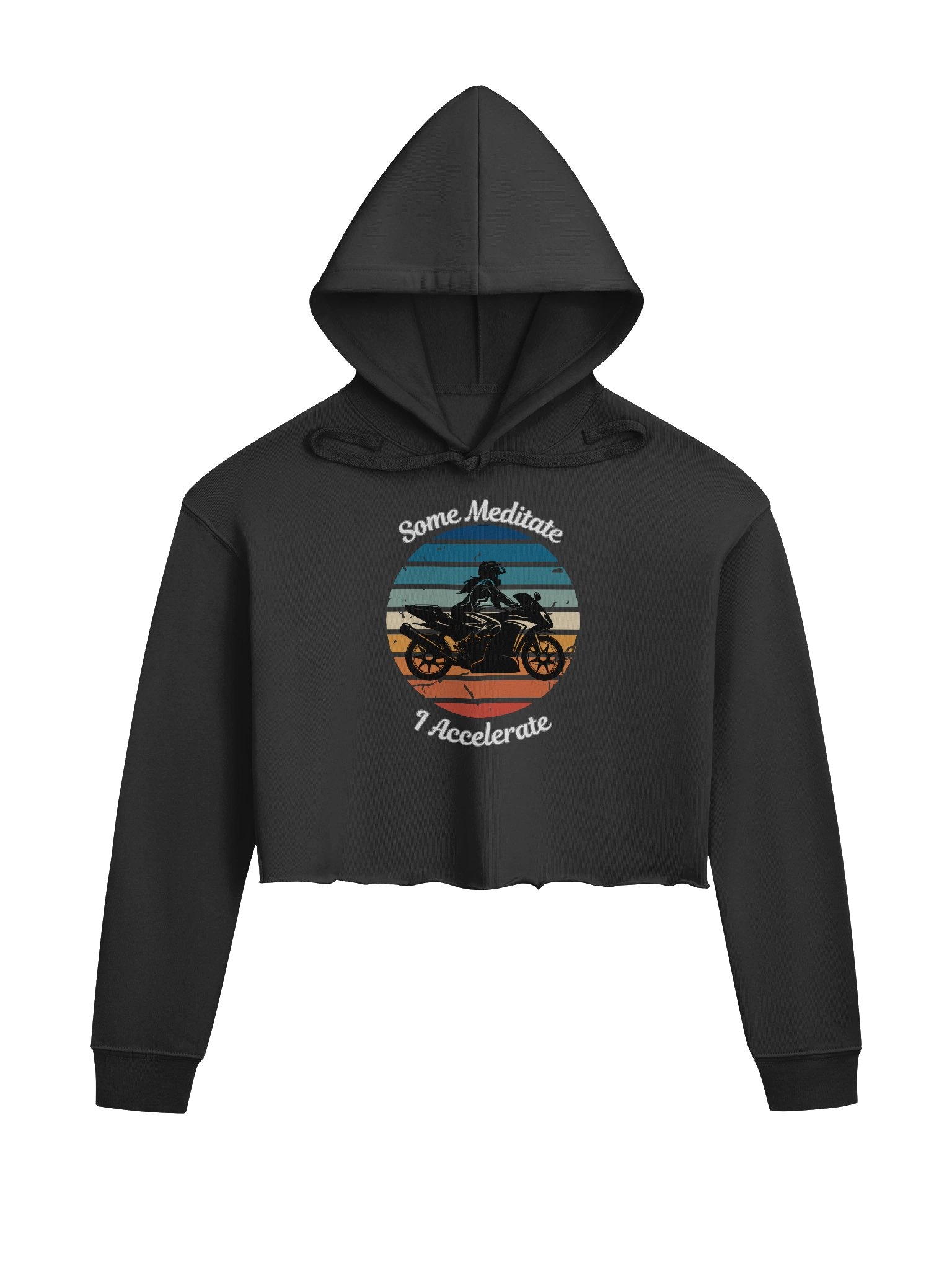 Some Meditate, I Accelerate – Fleece Crop Hoodie (Women’s) product image (1)