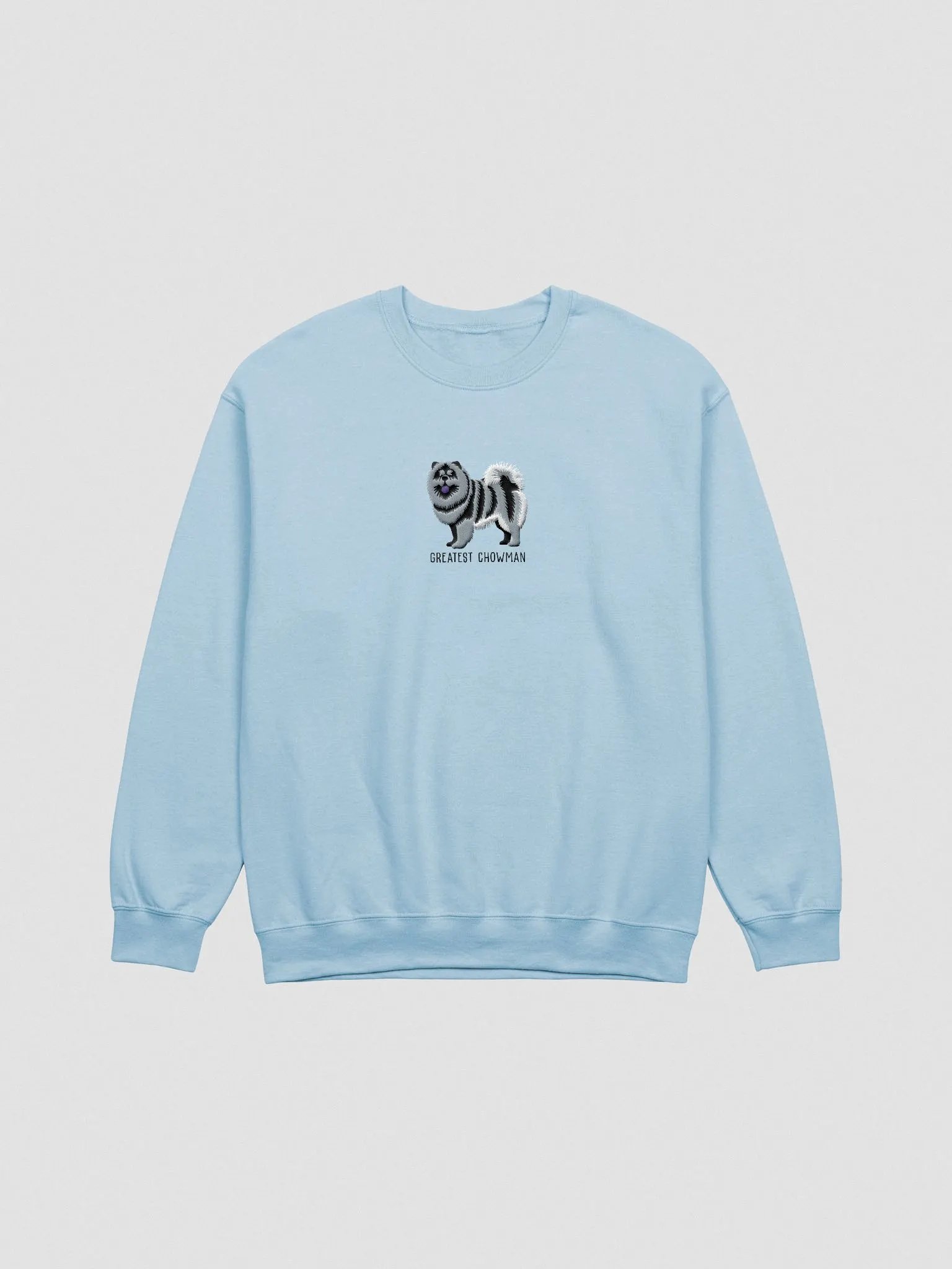 Greatest Chowman Sweatshirt(Embroidered) of a Chow Chow(Blue) product image (4)