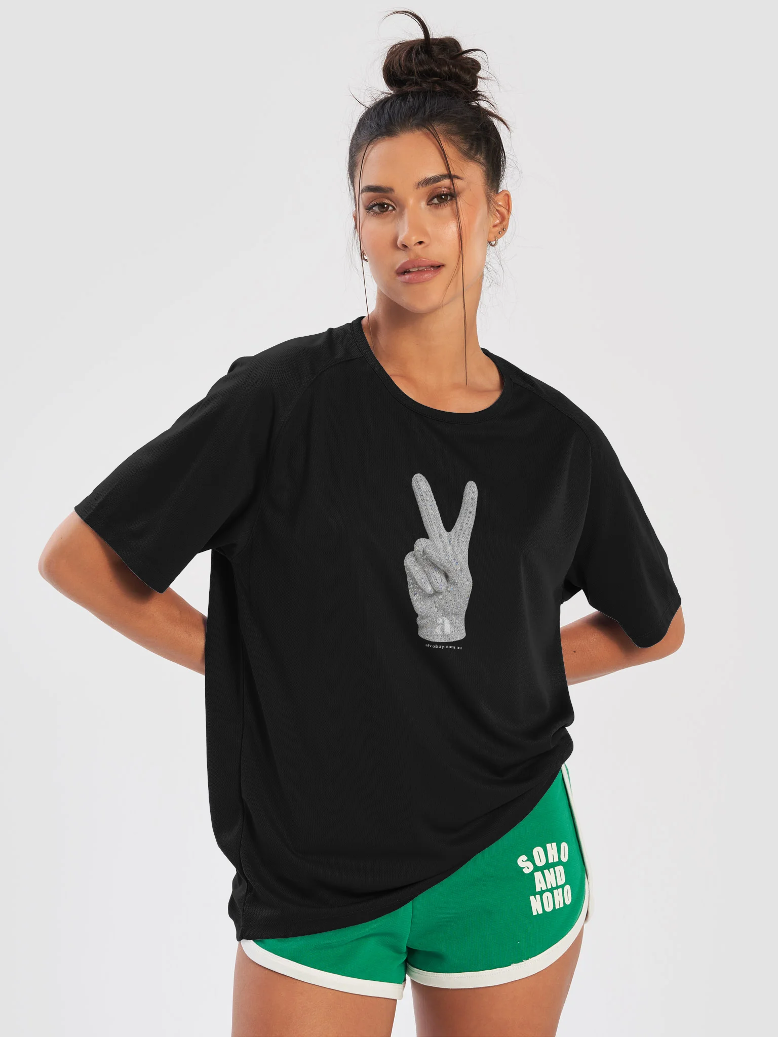 AB 'Rhinestone Peace Sign' Unisex T product image (13)