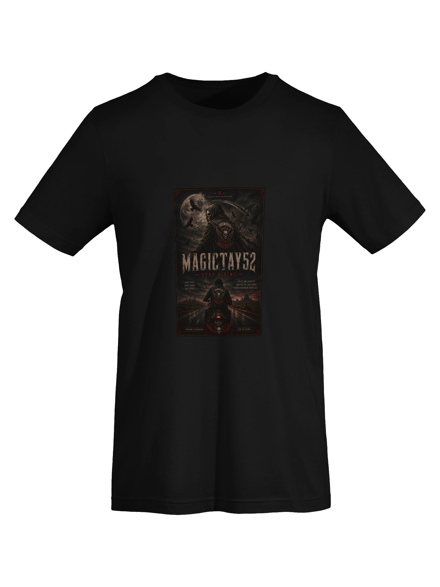 STAY RIDING — Gothic Biker Tee (MAGICTAY52) product image (5)