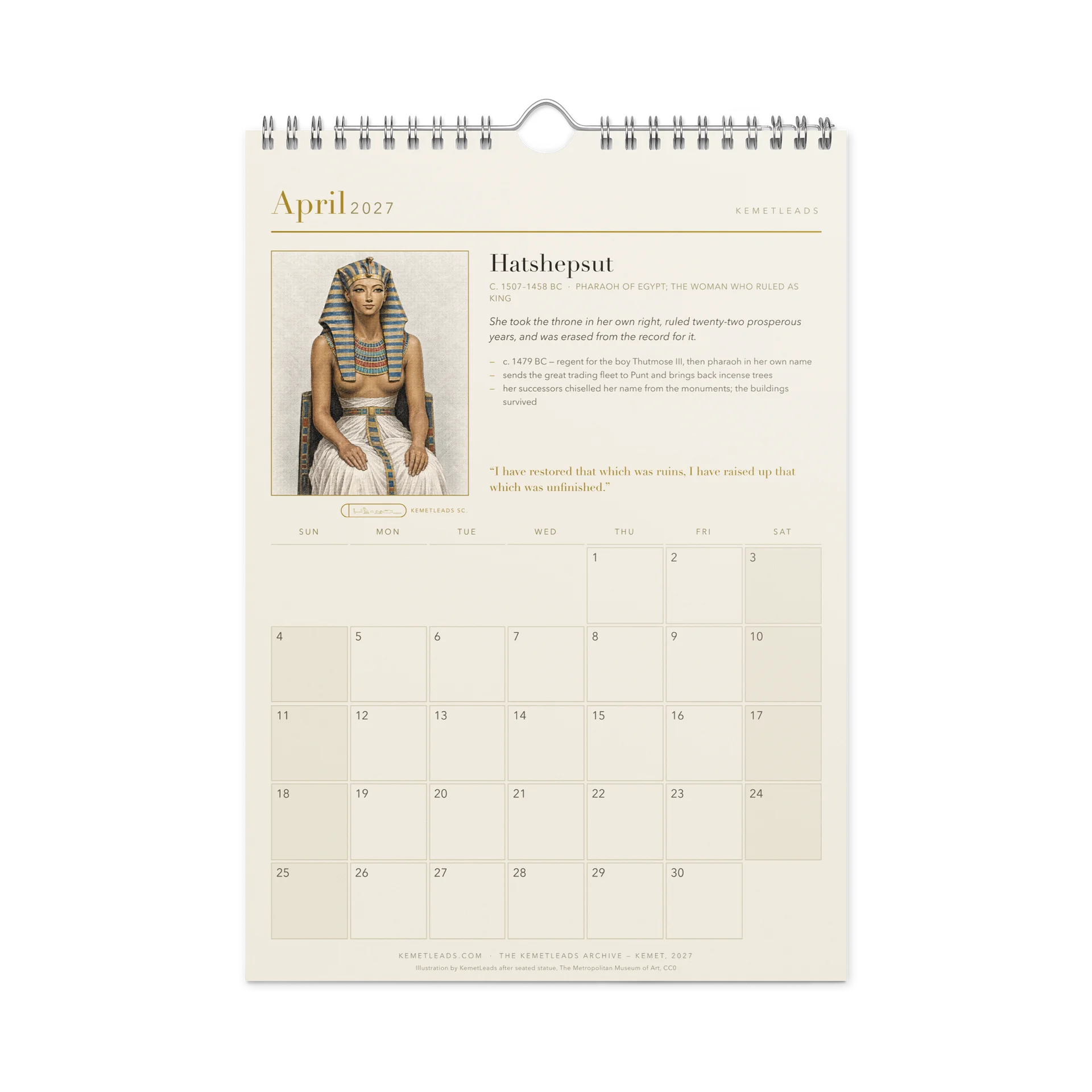 Kemet — 2027 Wall Calendar product image (1)