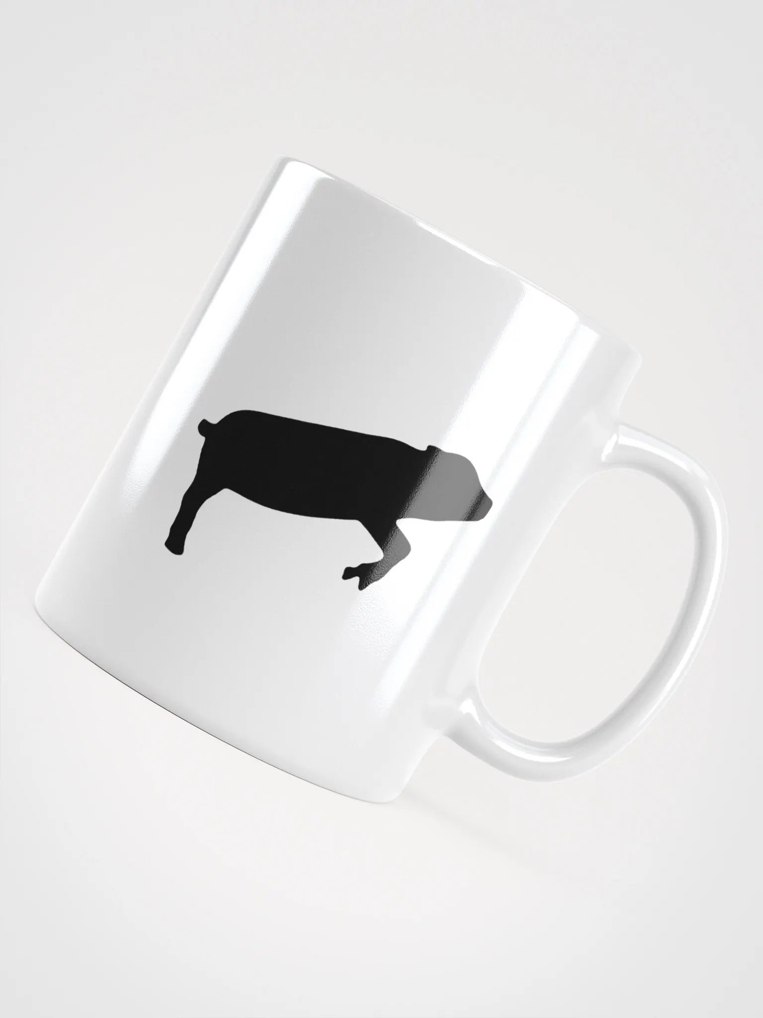 Leaping Pig (White Glossy Mug) product image (4)
