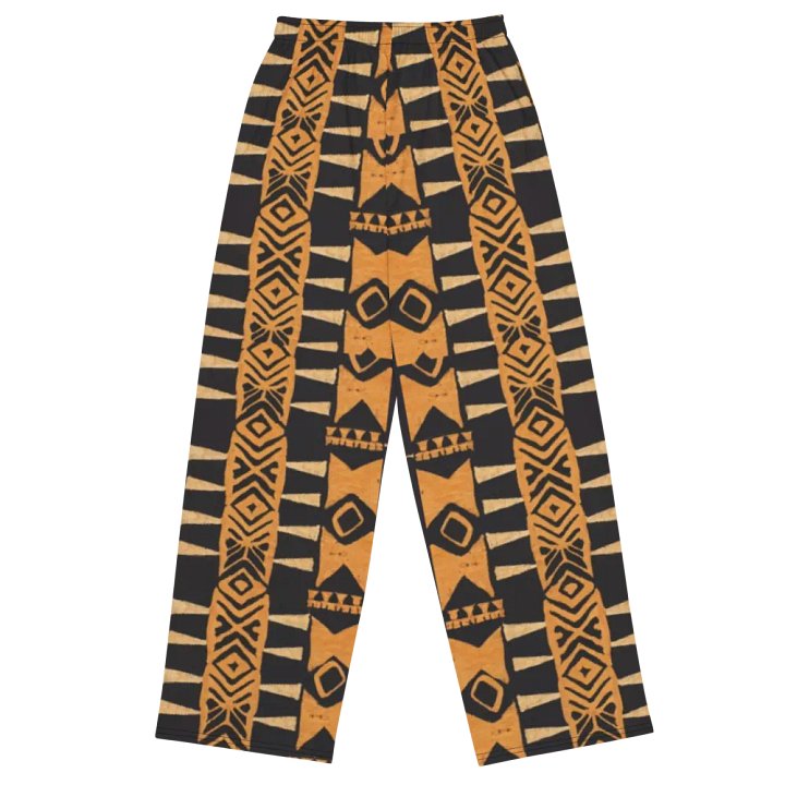 African-Inspired Brown & Black Pants, Unisex product image (1)