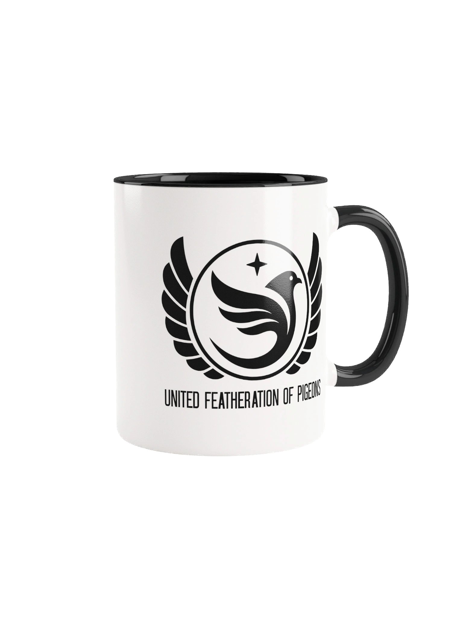 United Featheration of Pigeons Black Inside Mug product image (1)