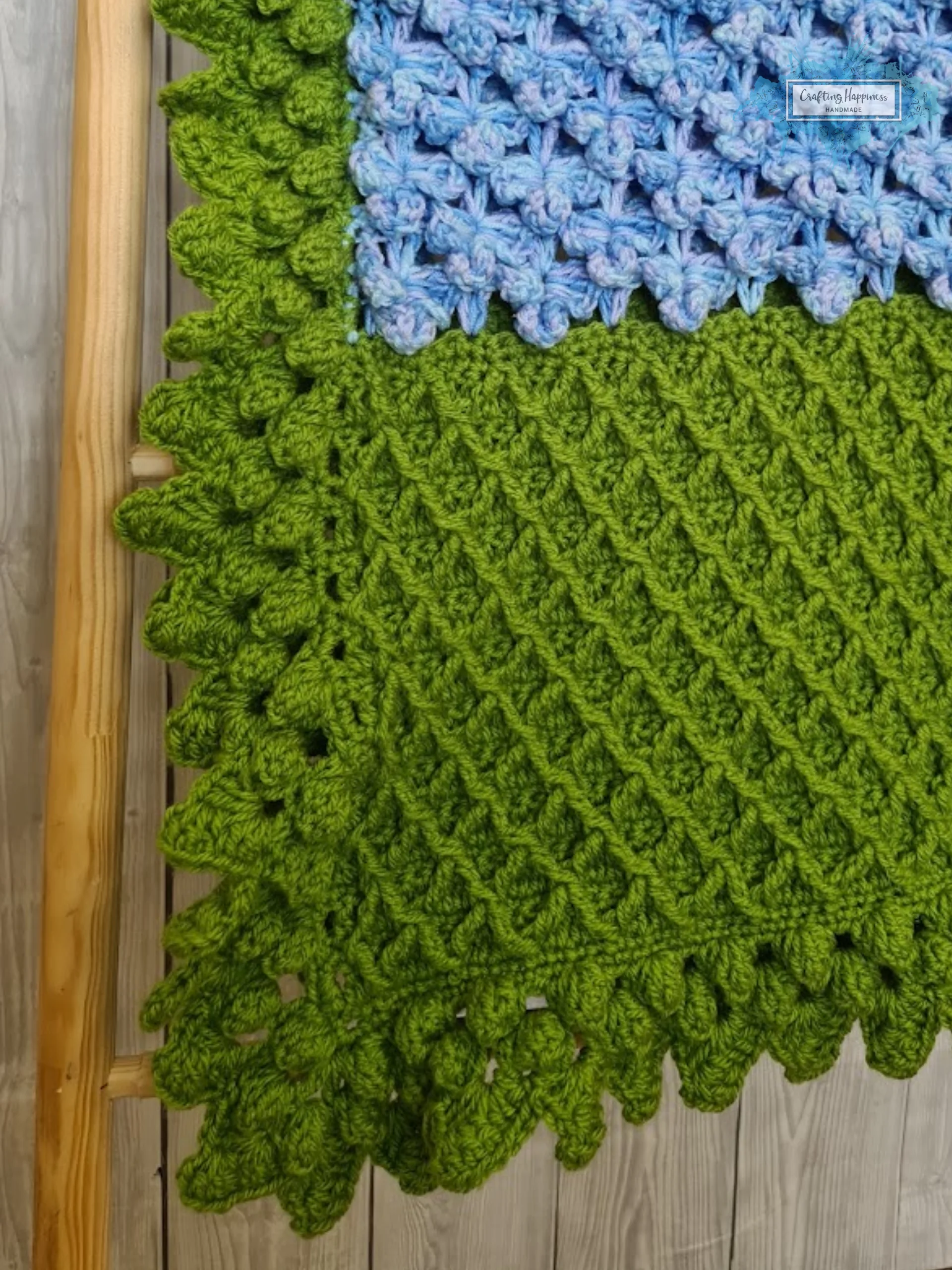 Trellis Flowers Crochet Baby Blanket Pattern | Lapghan Afghan (PDF Pattern) product image (2)