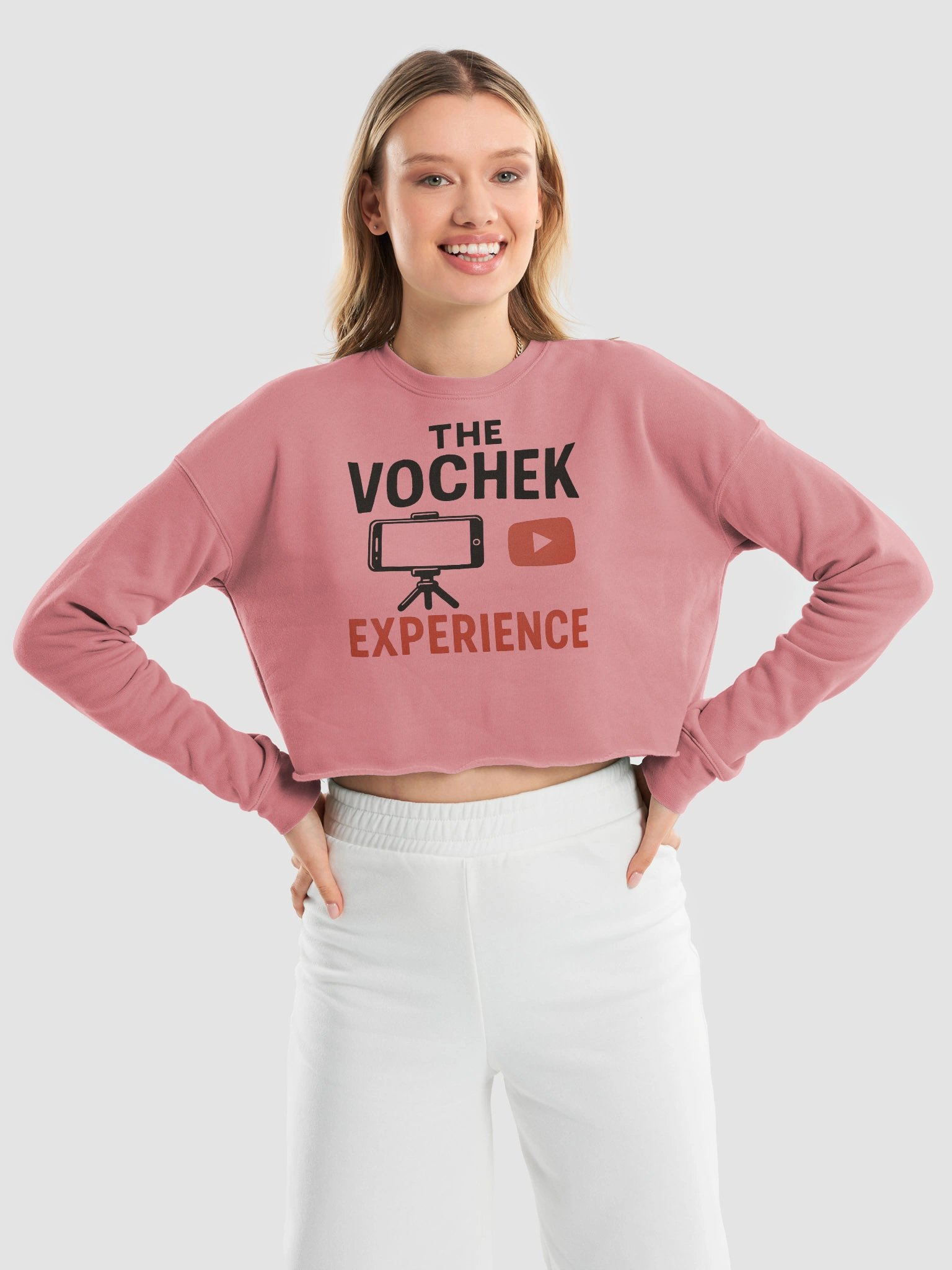 The Vochek Experience Logo Women's Fleece Crop Sweatshirt product image (9)