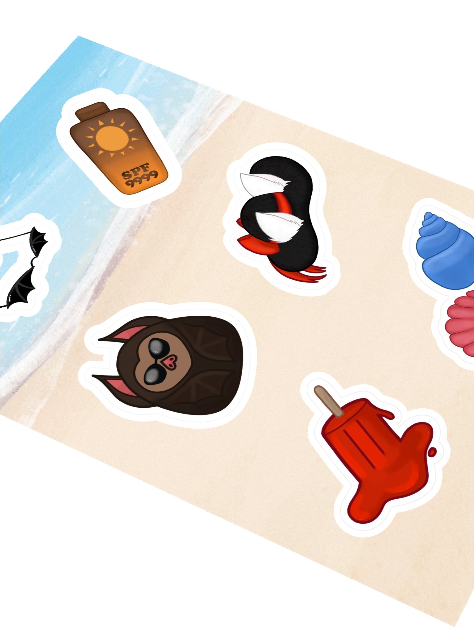 Summer Neko Essential Sticker Sheet product image (2)