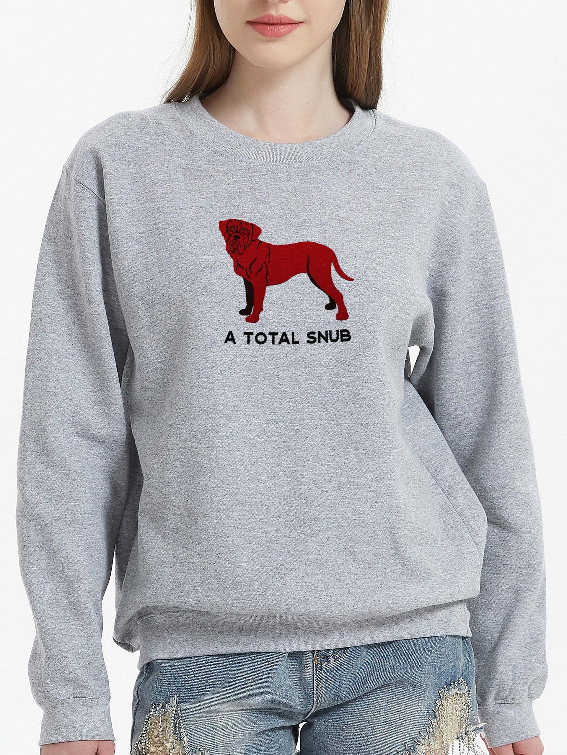 A Total Snub Sweatshirt (Embroidered) of a Dogue de Bordeaux(Chocolate) product image (2)
