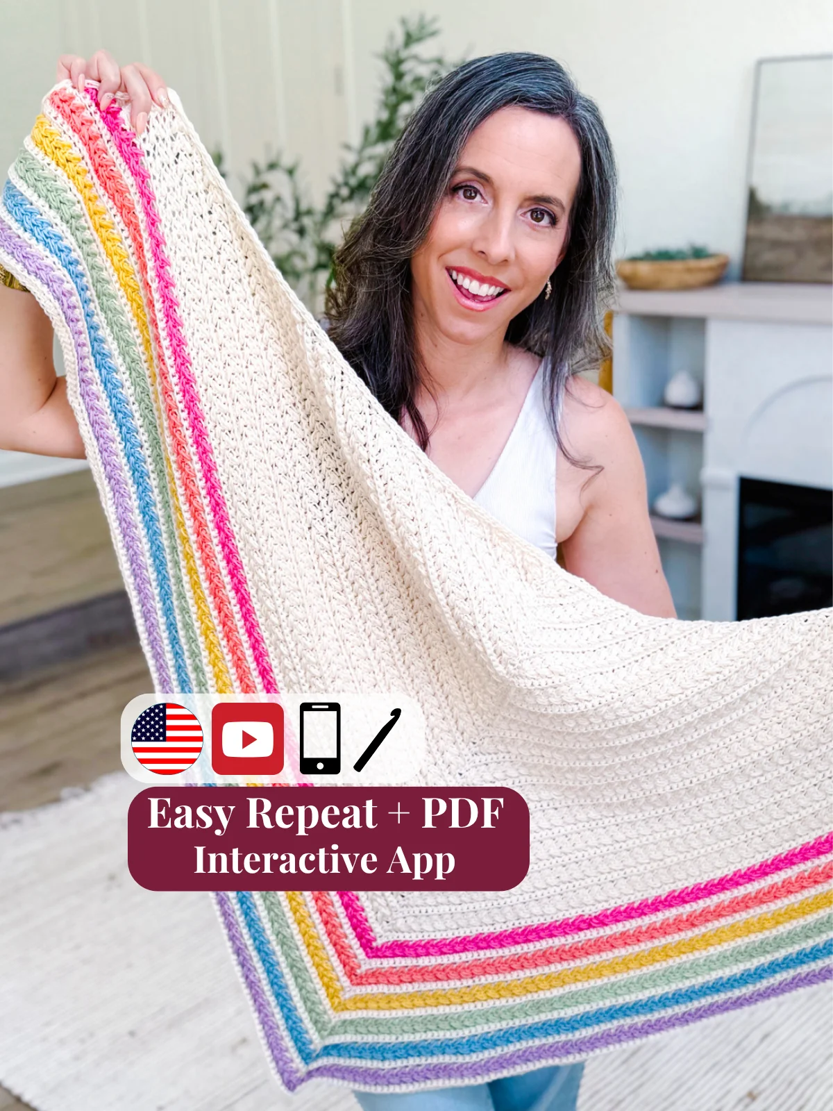 Wheat Stitch Triangle Crochet Shawl product image (1)