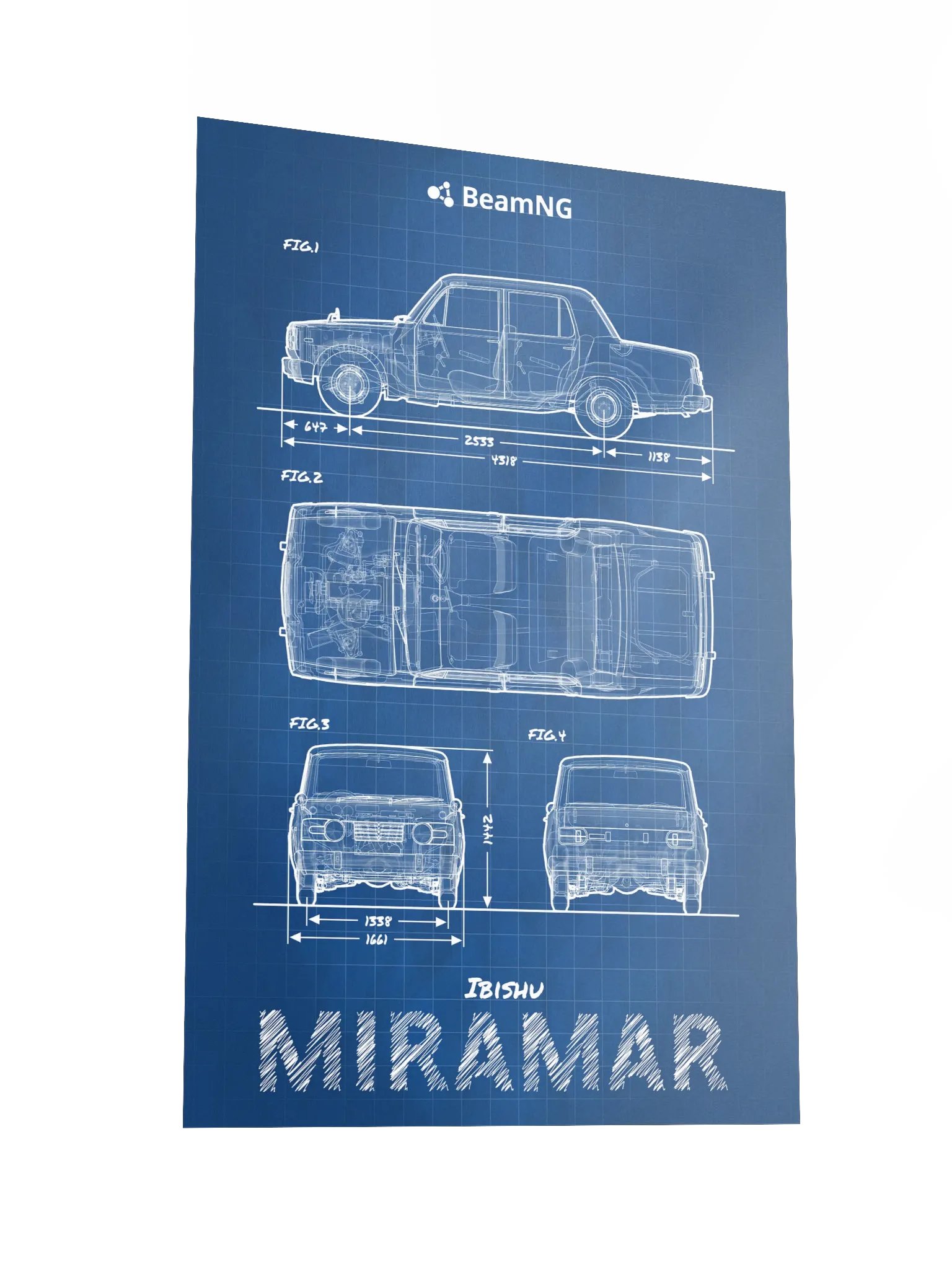 Ibishu Miramar Blueprint Poster product image (2)