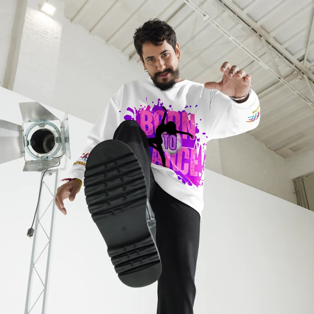 Born to Dance Her Silhouette Vibrant Visionary All-Over Print Sweatshirt product image (3)