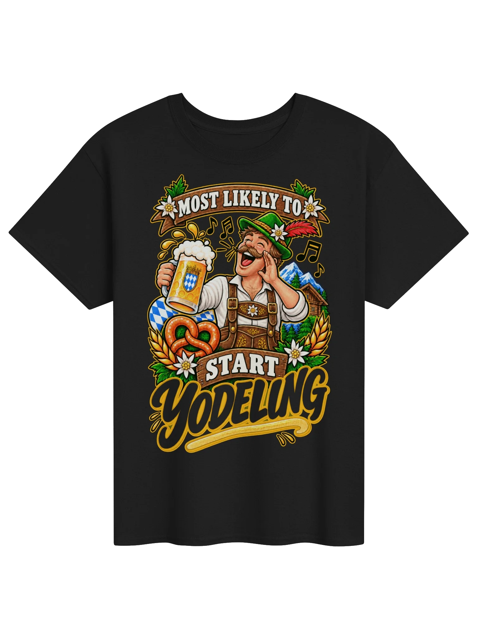 Most Likely to Start Yodeling Funny Oktoberfest Vintage Tee