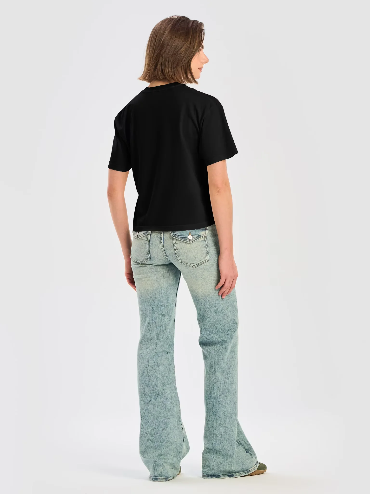 Embroidered Cropped Tee - Sunset product image (4)