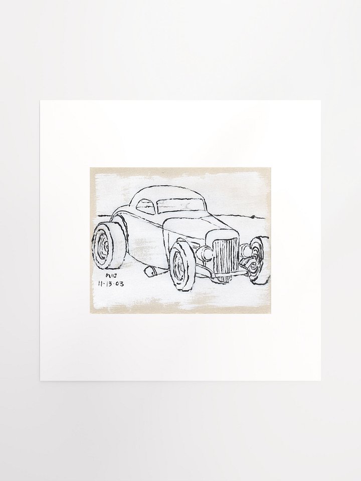 White Hotrod #4 Print product image (2)