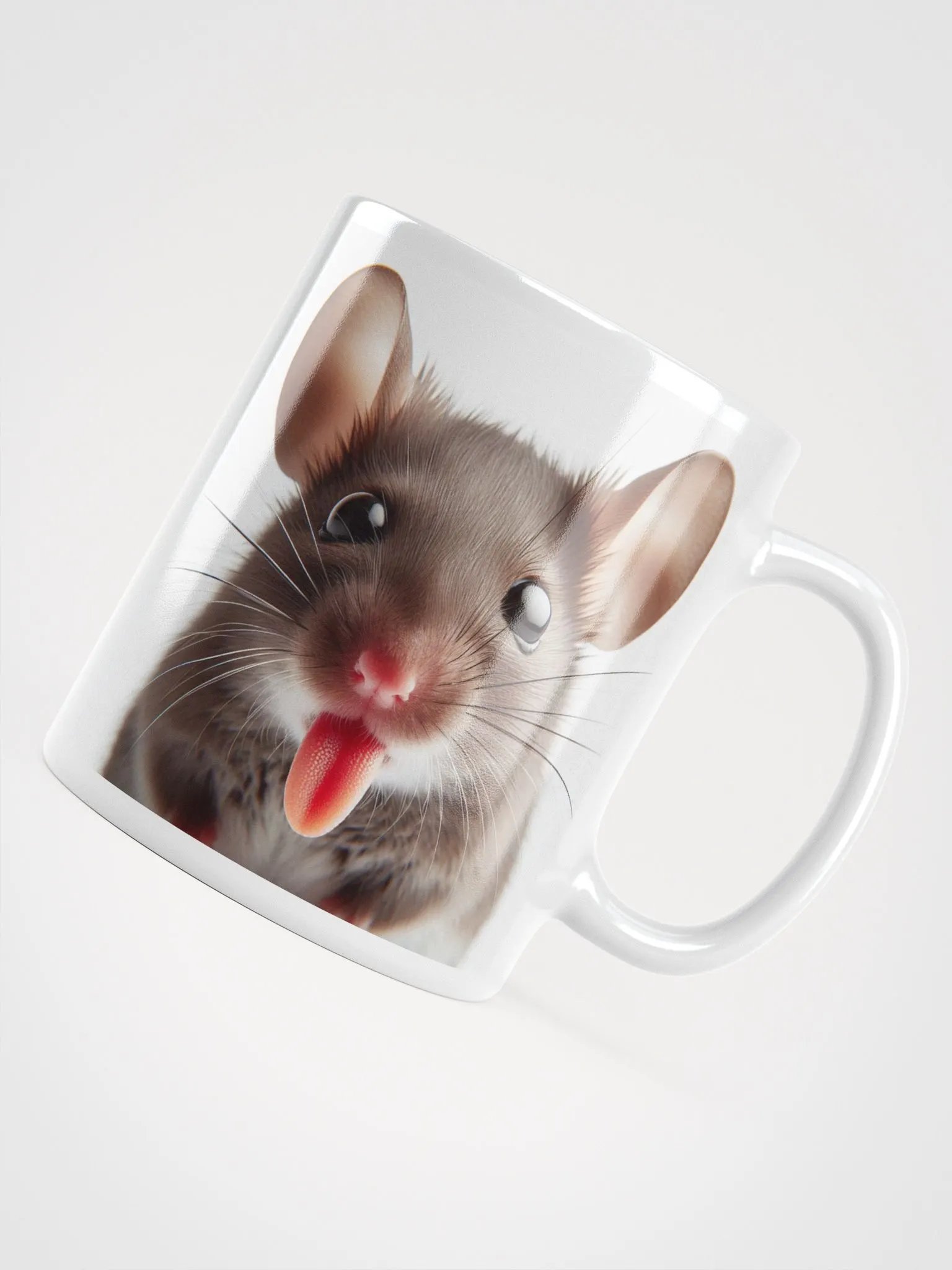 Rude Mouse #Humorous Glossy Mug - White product image (4)