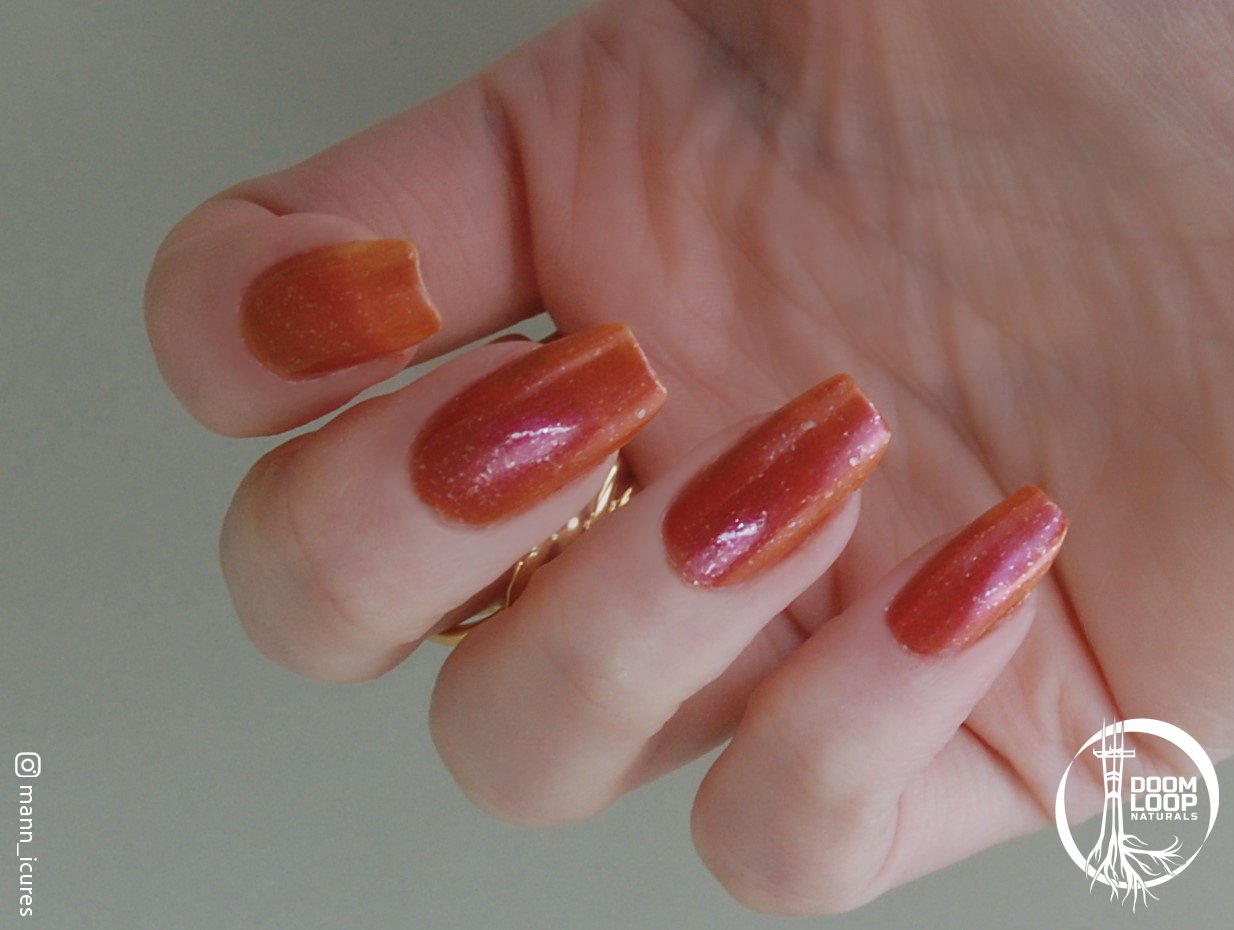 BARELY HUMAN - Deep Copper-Rose Sparkly Nail Polish product image (9)