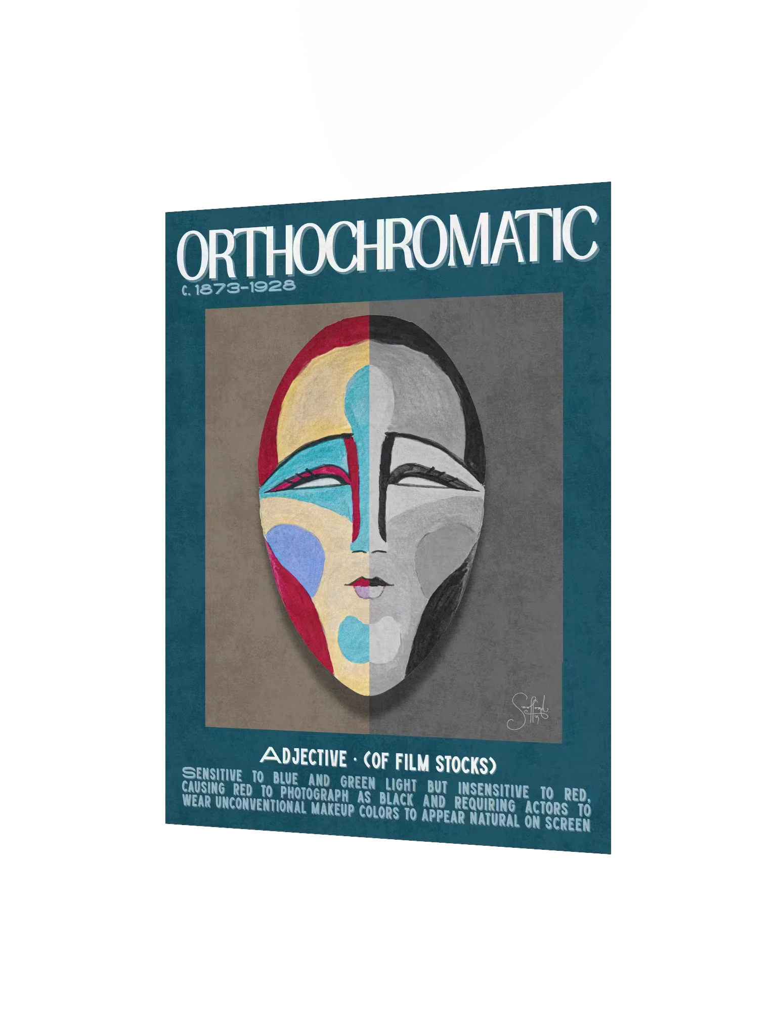 ORTHOCHROMATIC Art Print - Silent Film Makeup History Poster (11×14) product image (3)