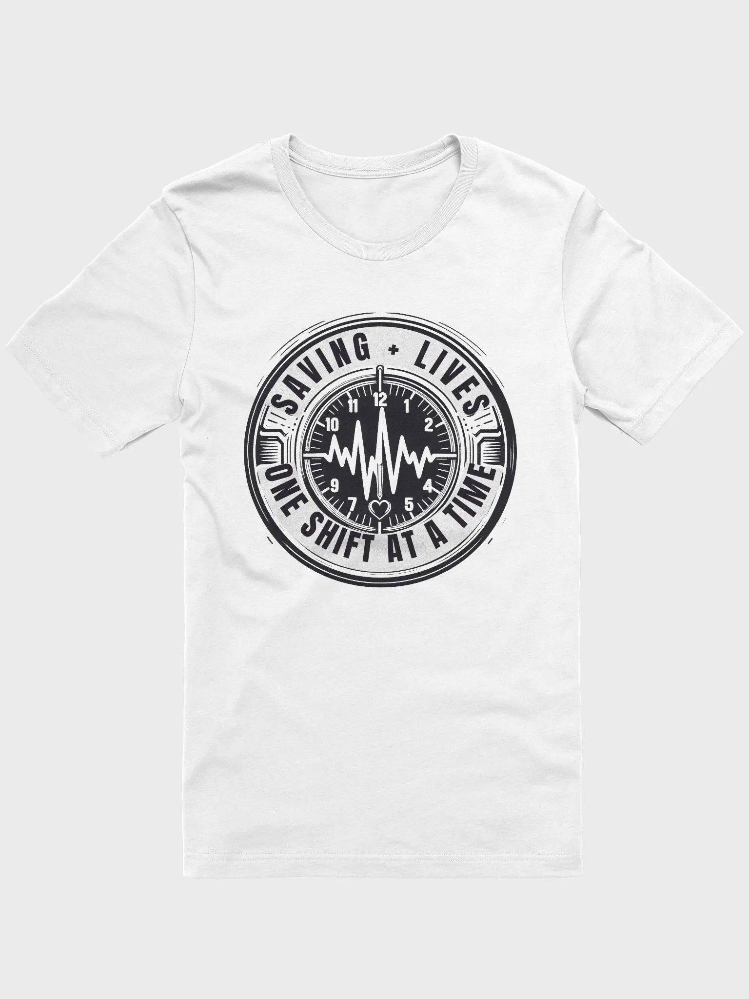 saving lives, Heartbeat Hero Emblem T-Shirt product image (3)