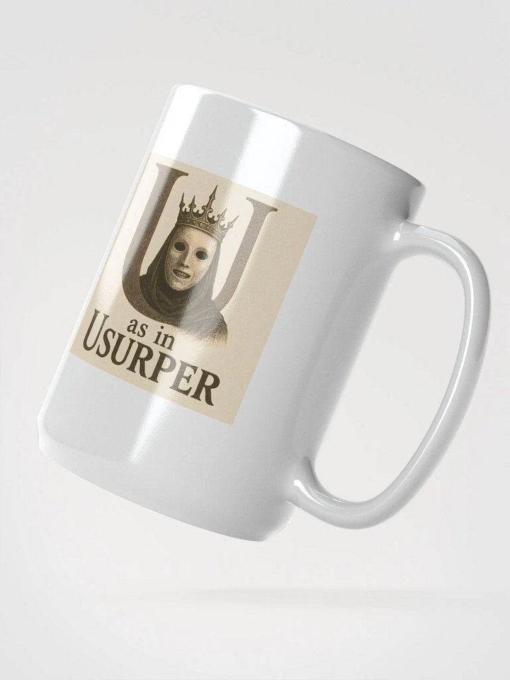U as in usurper white glossy ceramic mu by dark alphabet product image (2)