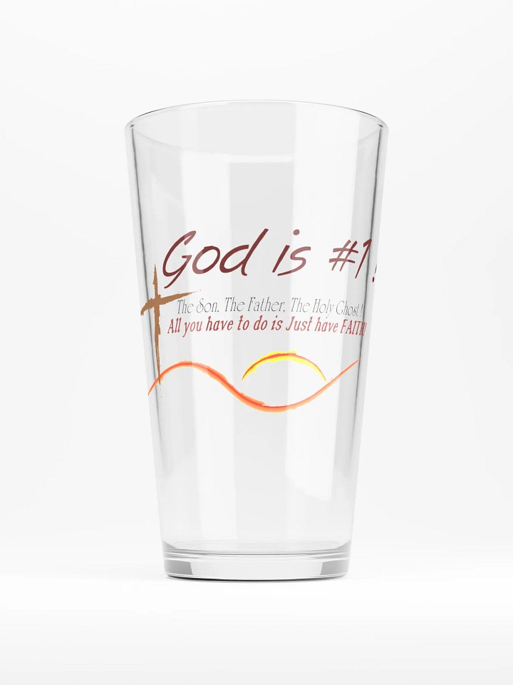 Divine Wave Shaker Pint Glass GOD IS #1 product image (1)